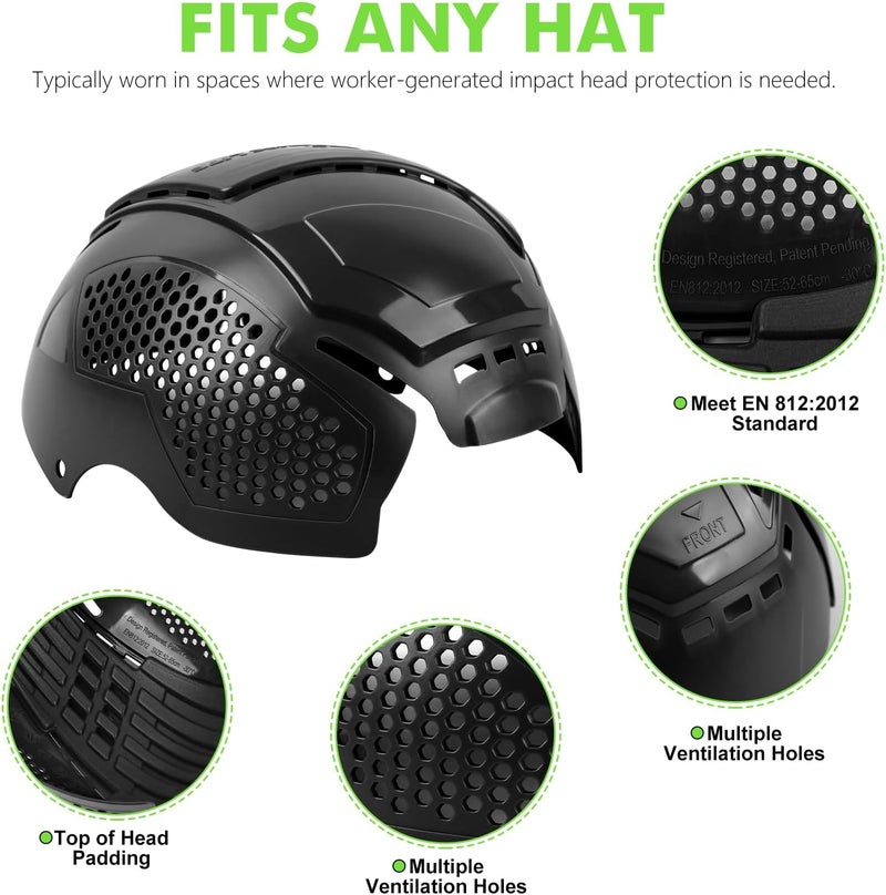 GREEN DEVIL Matrix Lite Series Bump Cap Insert for Baseball Caps EN 812 Universal Safety Bump Hat Insert for Men Women Vented Lightweight - Image 4